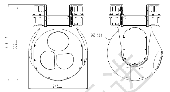 S230TA two axis three light pod